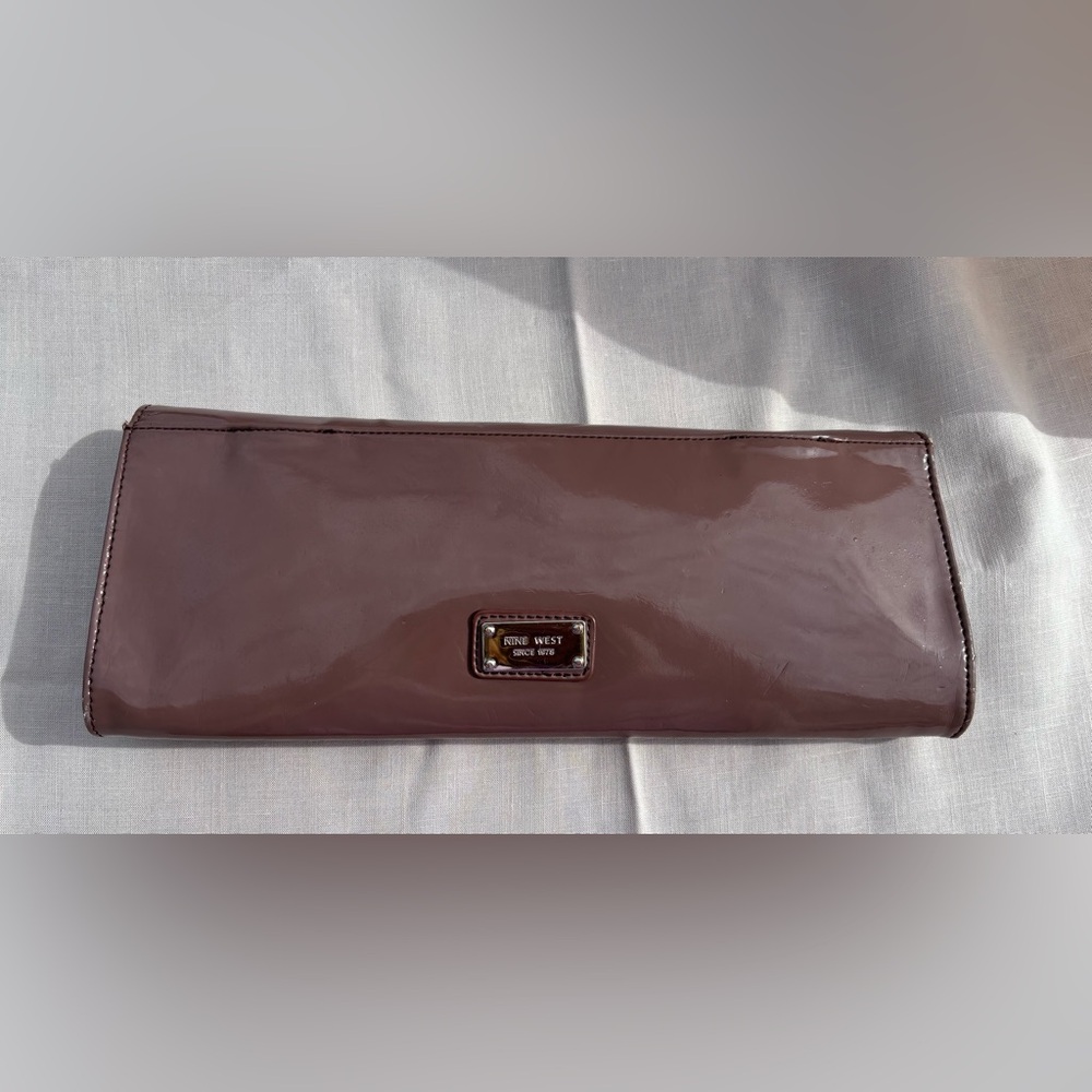 Nine West Chocolate/Purple Clutch